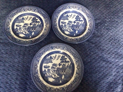Vintage churchill blue willow - blue,