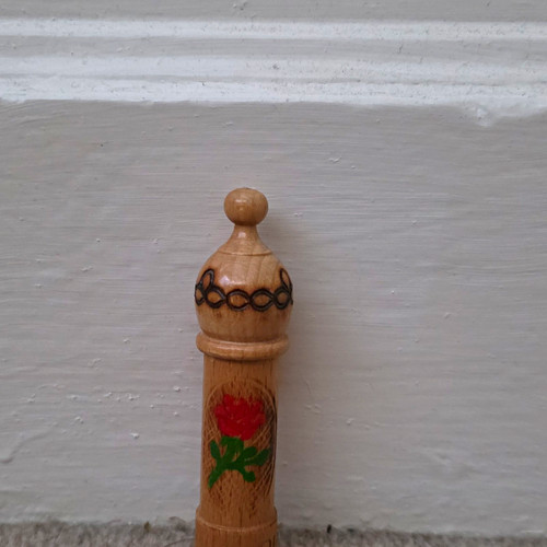Vintage bulgarian wooden rose - vintage,