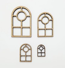Wooden MDF Arched Window Set A