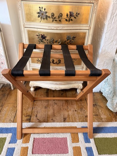 Vintage wooden folding luggage - wooden,