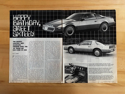 1982 article pontiac - pontiac, firebird