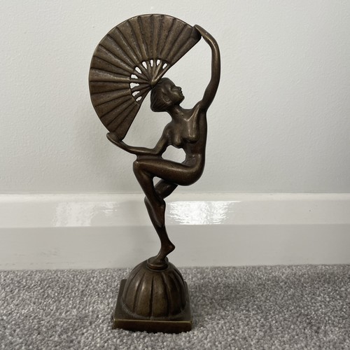 Antique bronze nude art deco - art,