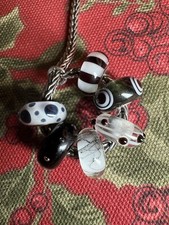 Trollbeads Set Of 6 Black &