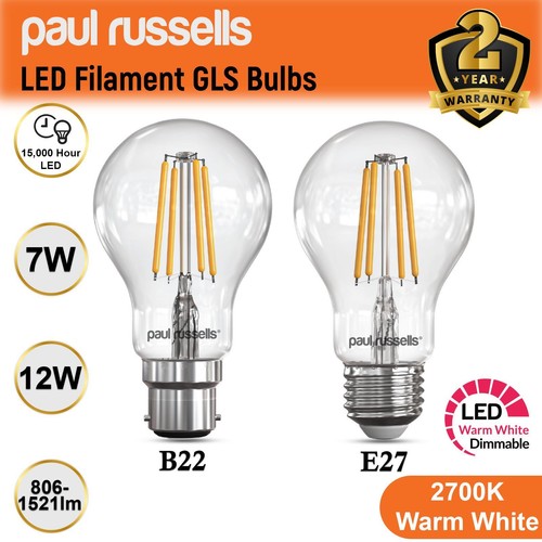 Led dimmable gls - bulbs, 7w=60w