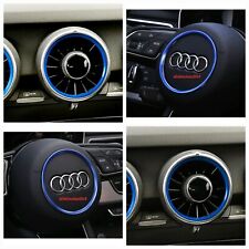 Fits Audi TT TTS TTRS Mk3 8S FV 2015-23 Blue Airvent Rings & S/Wheel Ring 
