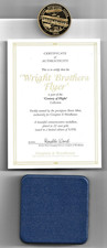 wright brothers flyer gold plated medallion boxed with certificate as scan