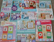 Christmas Cards Tags Alphabet Cross Stitch Chart Booklets Drop Down Menu
