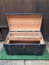 Vintage Wooden Tool Box With