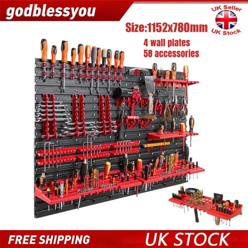 Wall mounted tool peg board - wall,