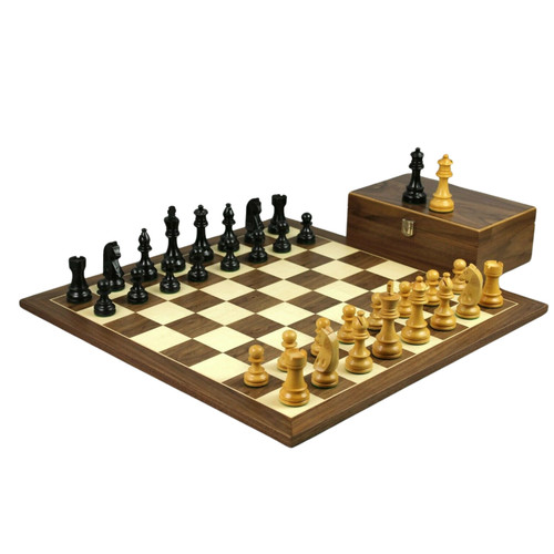 Walnut chess set inch - chess,