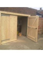 Timber Wooden Double Garage BARN DOORS Garage Gates 'Made To Measure' Smooth 