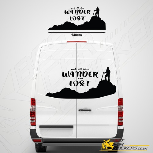 Van mountain vinyl stickers - van,