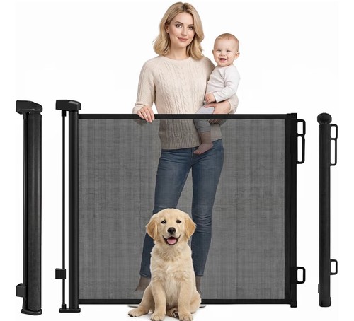 Retractable stair gate - stair,