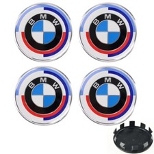 bmw 56mm alloy centre caps 50 year anniversary