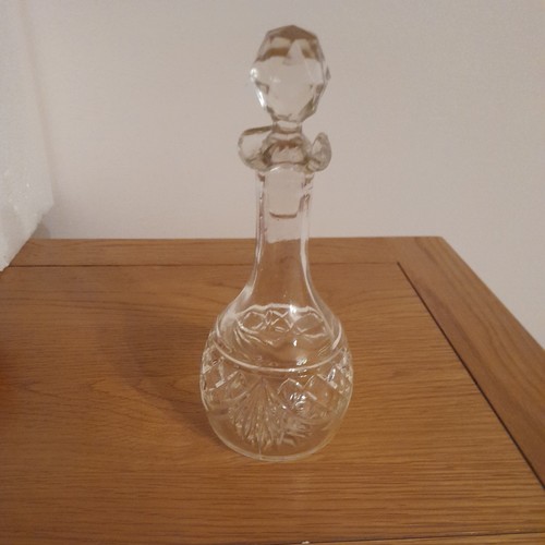 Small cut glass decanter - small,