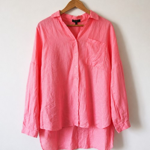 Caroll pink linen - linen, uk