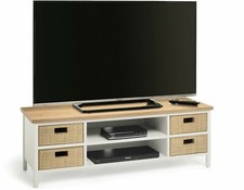 Techlink 407470 Wicker WK120LO Light Oak Top with a Cool Grey Base 1200mm wide