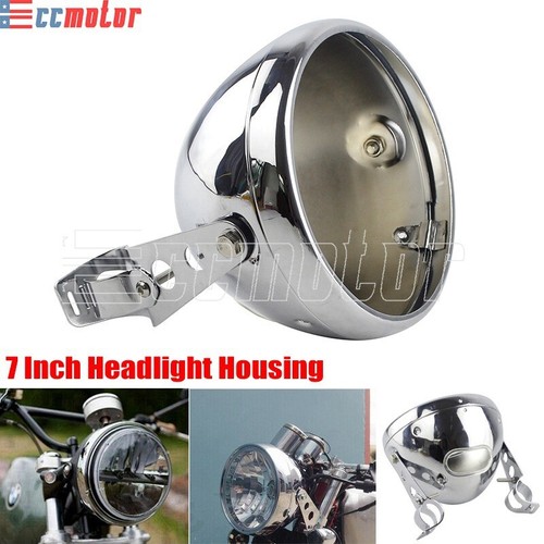 Chrome round headlight - 7",