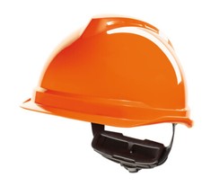 MSA V-GARD 520 PEAKLESS SAFETY HELMET ORANGE