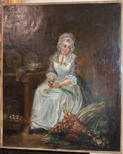 Antique oil painting - oil,
