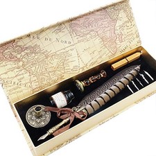 GC Calligraphy Pen Set- Luxury Dip pen Quill Pen and Ink Set with 5 nibs, pen