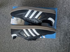 Mens Adidas Samba OG Trainers Size 10 UK Black Leather 