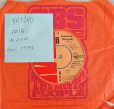 Queen Bohemian Rhapsody Vinyl Record VG+/VG EMI 2375 1975