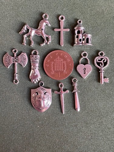 Mixed knight charms - knight,