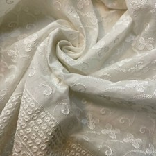 WHITE 100% Cotton Broderie