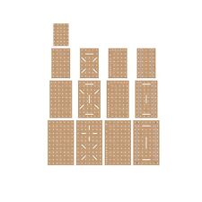 Hole Grid Plate Countertop MDF WorkBench MFT Workbench CNCmilled Victim Plate