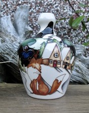 Moorcroft Exquisite FOX WATCH Vase shape  144/6 Retail Price £560 Nicola Slaney
