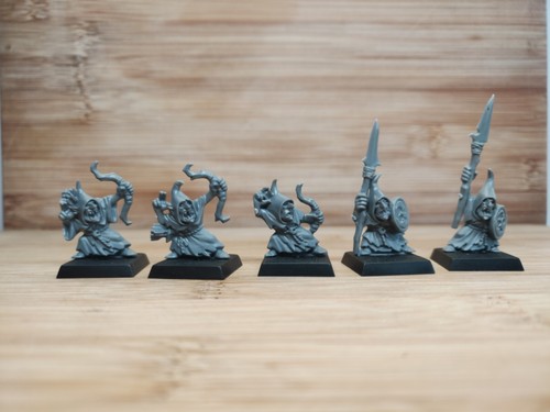 Night goblin warriors spears - goblin,