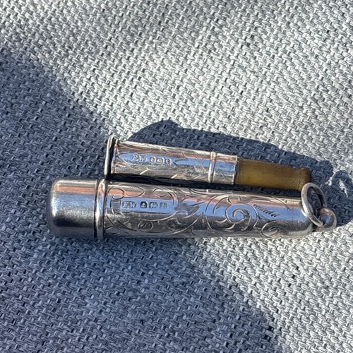 Rare silver cigarette cheroot - rare,