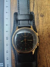 Vintage 70s Sekonda Audio Alarm Watch Gold Dial Brass Case, 21612.1 movement.