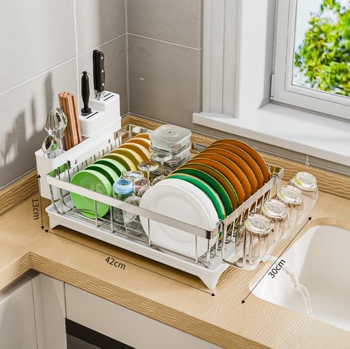 White dish drainer - white,