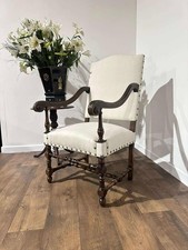 Late 19th Century Carolean Style Throne Chair