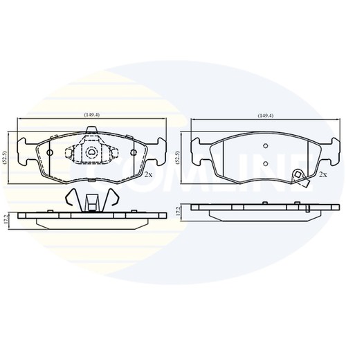 Brake pads set for - set, panda