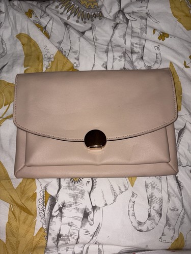 Nude clutch bag with - nude,