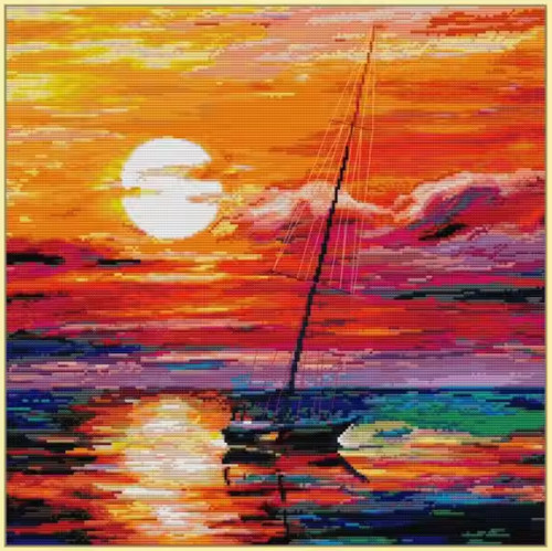 Printed cross stitch kit ct - printed,