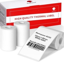 3Roll Thermal Sticker Label Self-Adhesive Paper 50×80mm for Phomemo M110/M220