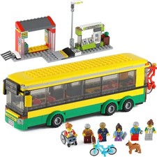 Custom Lego City Bus Coach Hero Station 7 Minifigures Toys