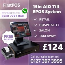 FirstPOS 15in Touch Screen EPOS POS Cash Register Till System Appliance Store