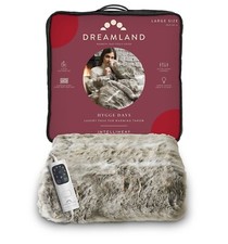 Dreamland Intelliheat Deluxe Alaskan Husky Heated  Faux Fur Throw