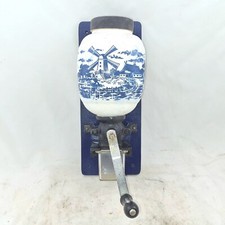 Vintage DELFT BLUE Wall Coffee Mill Grinder  Mounted Moulin cafe Kaffeemuehle