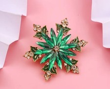 Snowflake BROOCH Pin Green