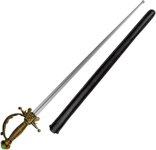 Plastic toy musketeer - plastic, sword