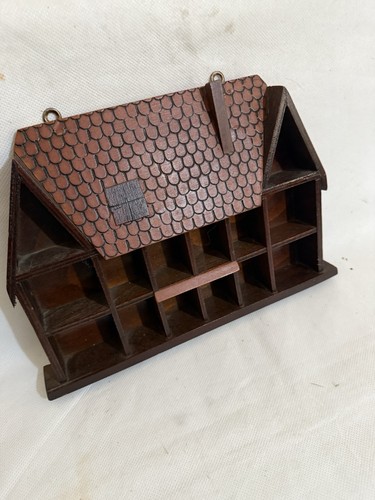 Thimble display case wooden - thimble,