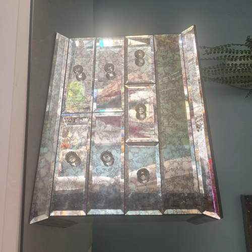 Mirrored glass drawer - mirrored, 9-drawer