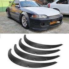 4PCS Black Car Fender Flares