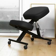 Ergonomic Kneeling Chair Adjustable Stool with Padded Seat for Home Office Black